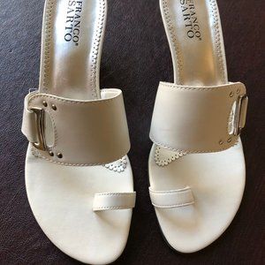 FRANCO SARTO WHITE SANDALS
